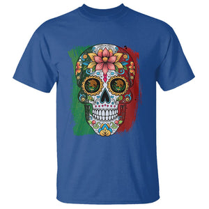 Sugar Skull Mexican Flag T Shirt Viva Mexico Hispanic Heritage Month TS02 Royal Blue Printyourwear