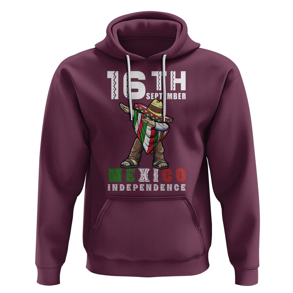 Mexican Independence Day Hoodie Dabbing Celebrate 16th September Viva Mexico Latino Hispanic Heritage TS02 Maroon Printyourwear