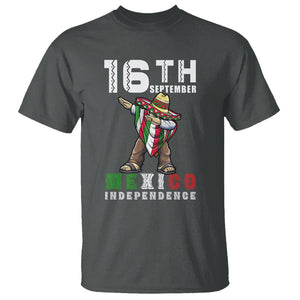 Mexican Independence Day T Shirt Dabbing Celebrate 16th September Viva Mexico Latino Hispanic Heritage TS02 Dark Heather Printyourwear
