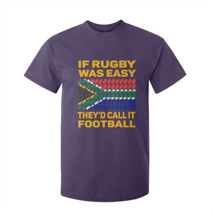 Funny South Africa Rugby T Shirt For Kid If Rugby Was Easy They'd Call It Football TS02 Purple Print Your Wear