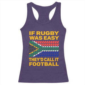 Funny South Africa Rugby Racerback Tank Top If Rugby Was Easy They'd Call It Football TS02 Purple Print Your Wear