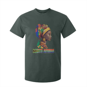 South Africa Pride T Shirt For Kid Black African Woman TS02 Dark Forest Green Print Your Wear