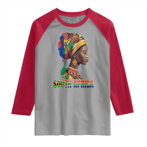 South Africa Pride Raglan Shirt Black African Woman TS02 Sport Gray Red Print Your Wear