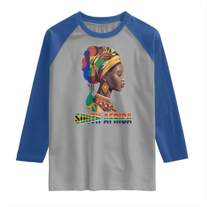 South Africa Pride Raglan Shirt Black African Woman TS02 Sport Gray Royal Print Your Wear