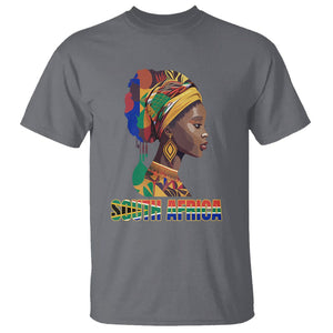 South African Women T Shirt South Africa Pride Black Africans Coloureds TS02 Charcoal Printyourwear