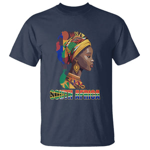 South African Women T Shirt South Africa Pride Black Africans Coloureds TS02 Navy Printyourwear