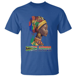 South African Women T Shirt South Africa Pride Black Africans Coloureds TS02 Royal Blue Printyourwear