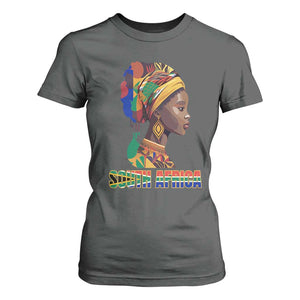 South Africa Pride T Shirt For Women Black African Woman TS02 Dark Heather Print Your Wear