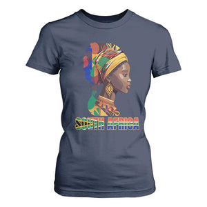 South Africa Pride T Shirt For Women Black African Woman TS02 Navy Print Your Wear