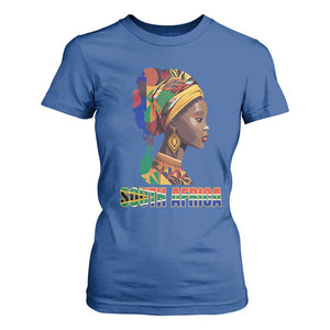 South Africa Pride T Shirt For Women Black African Woman TS02 Royal Blue Print Your Wear