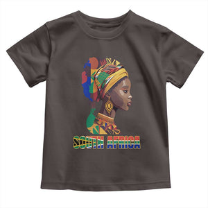 South Africa Pride Toddler T Shirt Black African Woman TS02 Dark Chocolate Print Your Wear