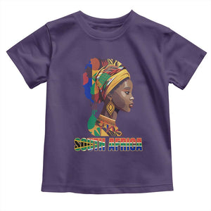 South Africa Pride Toddler T Shirt Black African Woman TS02 Purple Print Your Wear