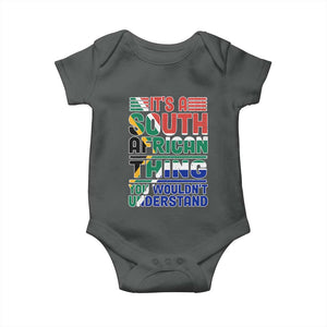 South Africa Flag Baby Onesie Funny It's A South African Thing You Wouldn't Understand TS02 Dark Heather Print Your Wear