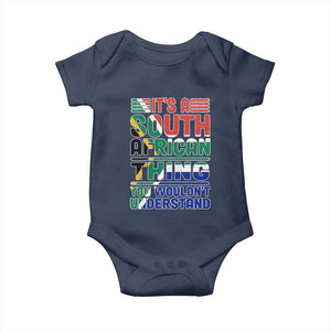 South Africa Flag Baby Onesie Funny It's A South African Thing You Wouldn't Understand TS02 Navy Print Your Wear