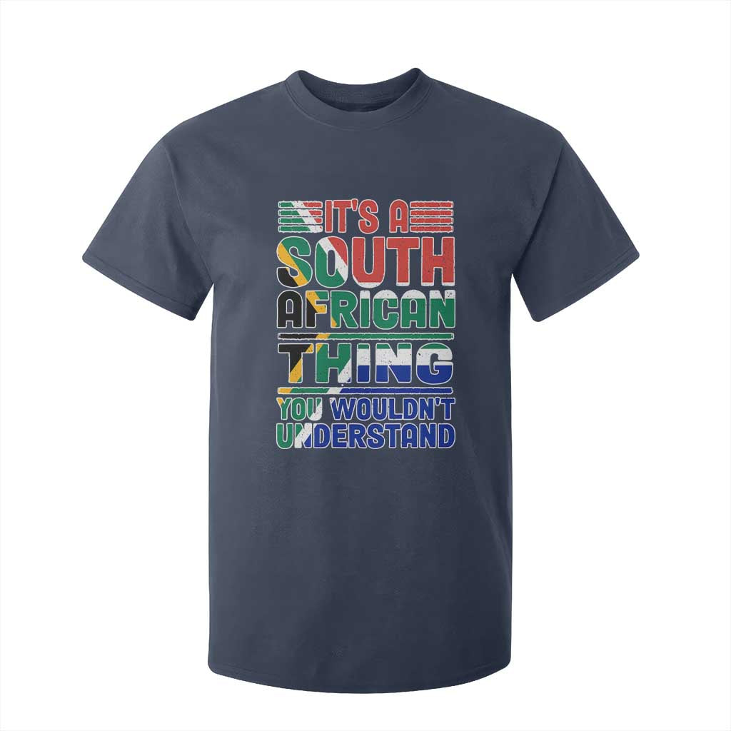 South Africa Flag T Shirt For Kid Funny It's A South African Thing You Wouldn't Understand TS02 Navy Print Your Wear
