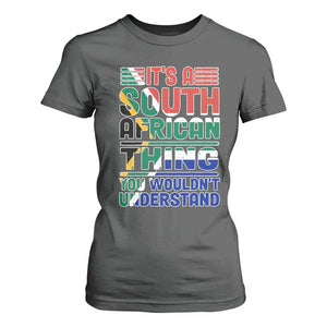South Africa Flag T Shirt For Women Funny It's A South African Thing You Wouldn't Understand TS02 Dark Heather Print Your Wear
