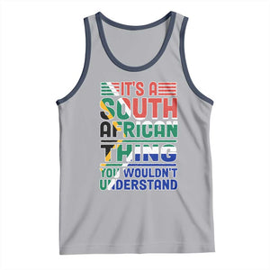 South Africa Flag Tank Top Funny It's A South African Thing You Wouldn't Understand TS02 Athletic Heather Navy Print Your Wear