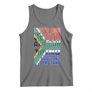 South Africa Flag Tank Top Funny It's A South African Thing You Wouldn't Understand TS02 Black Heather Print Your Wear