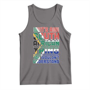 South Africa Flag Tank Top Funny It's A South African Thing You Wouldn't Understand TS02 Deep Heather Print Your Wear