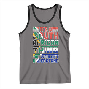 South Africa Flag Tank Top Funny It's A South African Thing You Wouldn't Understand TS02 Deep Heather Black Print Your Wear
