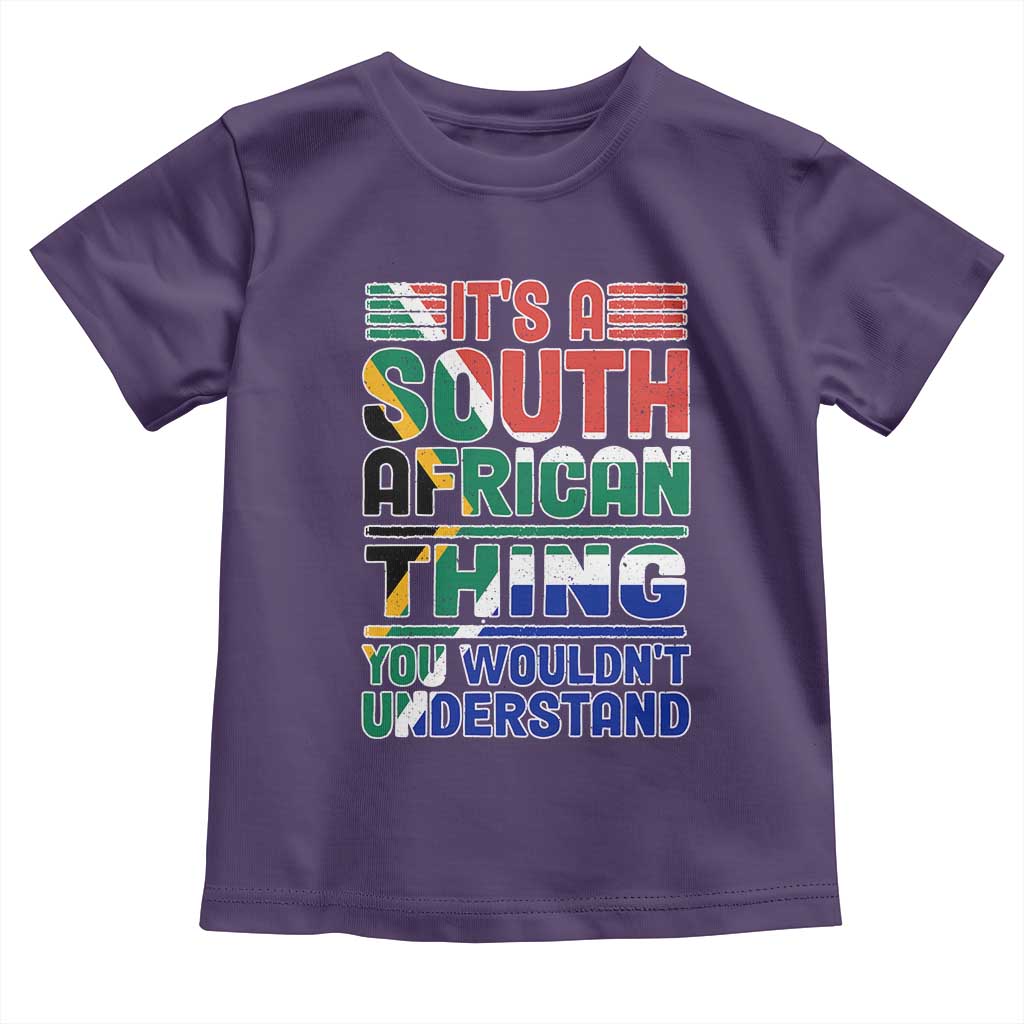South Africa Flag Toddler T Shirt Funny It's A South African Thing You Wouldn't Understand TS02 Purple Print Your Wear