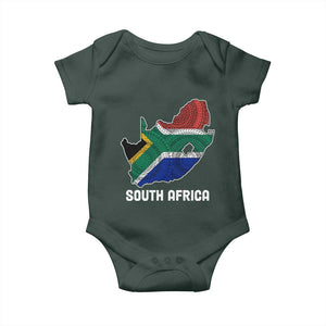 South Africa Pride Baby Onesie South African Flag Map TS02 Print Your Wear