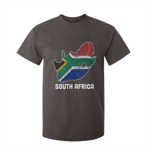 South Africa Pride T Shirt For Kid South African Flag Map TS02 Dark Chocolate Print Your Wear