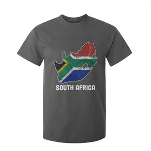 South Africa Pride T Shirt For Kid South African Flag Map TS02 Dark Heather Print Your Wear