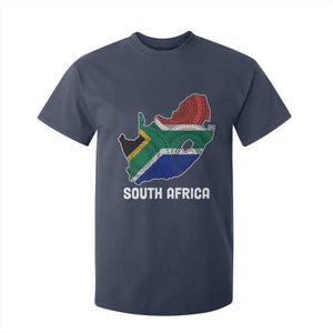South Africa Pride T Shirt For Kid South African Flag Map TS02 Navy Print Your Wear