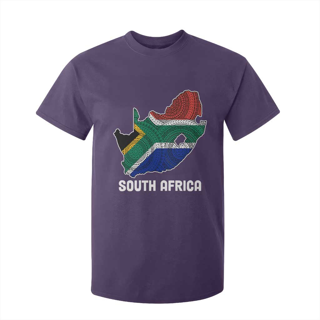 South Africa Pride T Shirt For Kid South African Flag Map TS02 Purple Print Your Wear