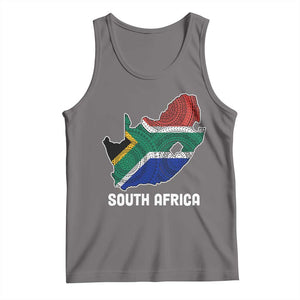 South Africa Pride Tank Top South African Flag Map TS02 Deep Heather Print Your Wear