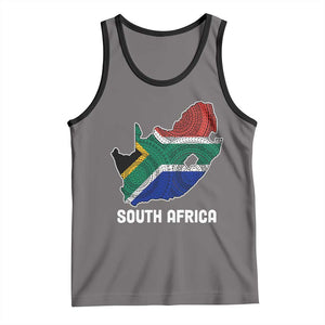 South Africa Pride Tank Top South African Flag Map TS02 Deep Heather Black Print Your Wear