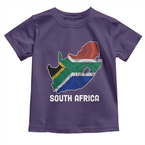 South Africa Pride Toddler T Shirt South African Flag Map TS02 Purple Print Your Wear