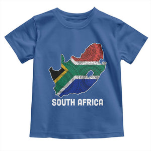 South Africa Pride Toddler T Shirt South African Flag Map TS02 Royal Blue Print Your Wear