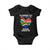 Funny South Africa Baby Onesie I'm Married To A South African Nothing Scares Me TS02 Black Print Your Wear
