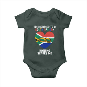Funny South Africa Baby Onesie I'm Married To A South African Nothing Scares Me TS02 Print Your Wear