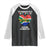 Funny South Africa Raglan Shirt I'm Married To A South African Nothing Scares Me TS02 Black White Print Your Wear