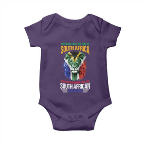 South Africa Pride Baby Onesie You Can Never Take The South African Out Of Me TS02 Purple Print Your Wear