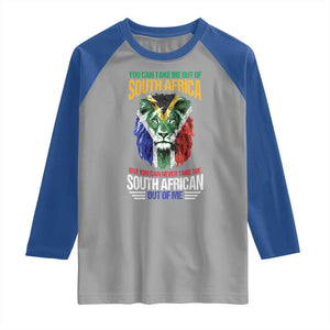 South Africa Pride Raglan Shirt You Can Never Take The South African Out Of Me TS02 Sport Gray Royal Print Your Wear