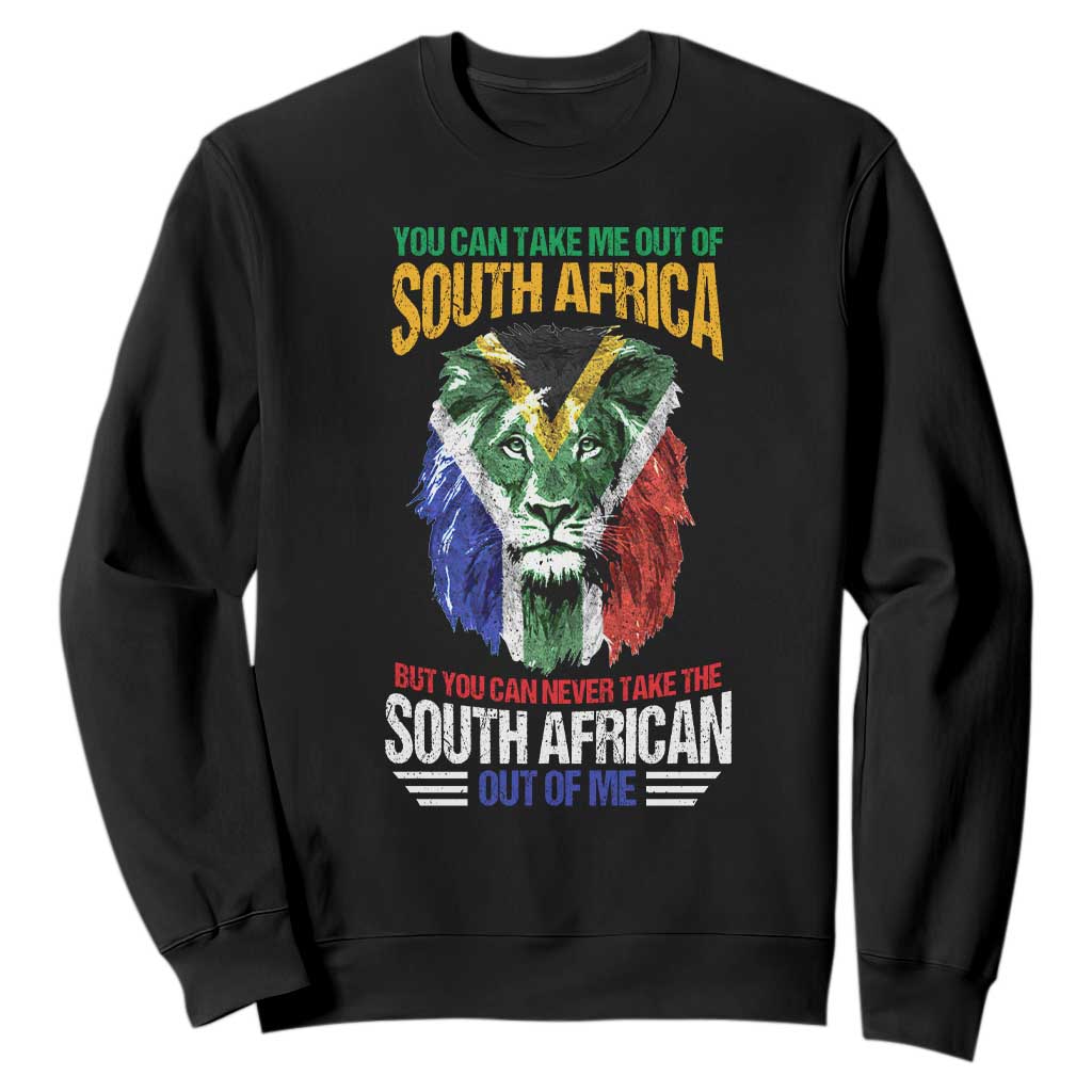 South Africa Pride Sweatshirt You Can Never Take The South African Out Of Me TS02 Black Printyourwear