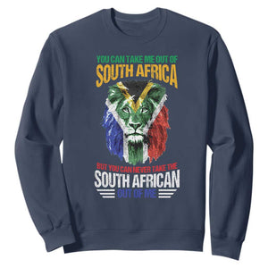South Africa Pride Sweatshirt You Can Never Take The South African Out Of Me TS02 Navy Printyourwear