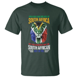 South Africa Pride T Shirt You Can Never Take The South African Out Of Me TS02 Dark Forest Green Printyourwear
