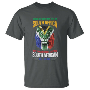 South Africa Pride T Shirt You Can Never Take The South African Out Of Me TS02 Dark Heather Printyourwear