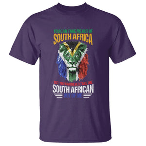 South Africa Pride T Shirt You Can Never Take The South African Out Of Me TS02 Purple Printyourwear