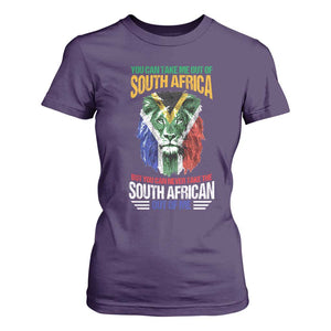 South Africa Pride T Shirt For Women You Can Never Take The South African Out Of Me TS02 Purple Print Your Wear
