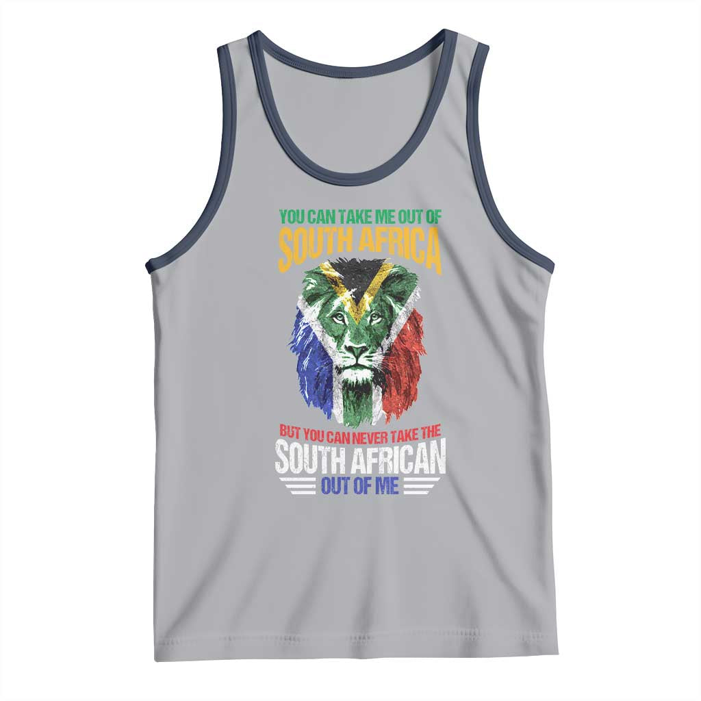 South Africa Pride Tank Top You Can Never Take The South African Out Of Me TS02 Athletic Heather Navy Print Your Wear