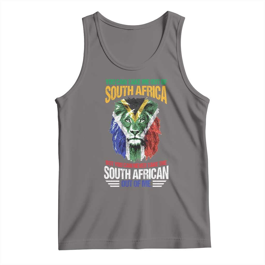 South Africa Pride Tank Top You Can Never Take The South African Out Of Me TS02 Deep Heather Print Your Wear