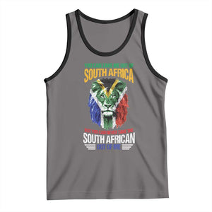 South Africa Pride Tank Top You Can Never Take The South African Out Of Me TS02 Deep Heather Black Print Your Wear