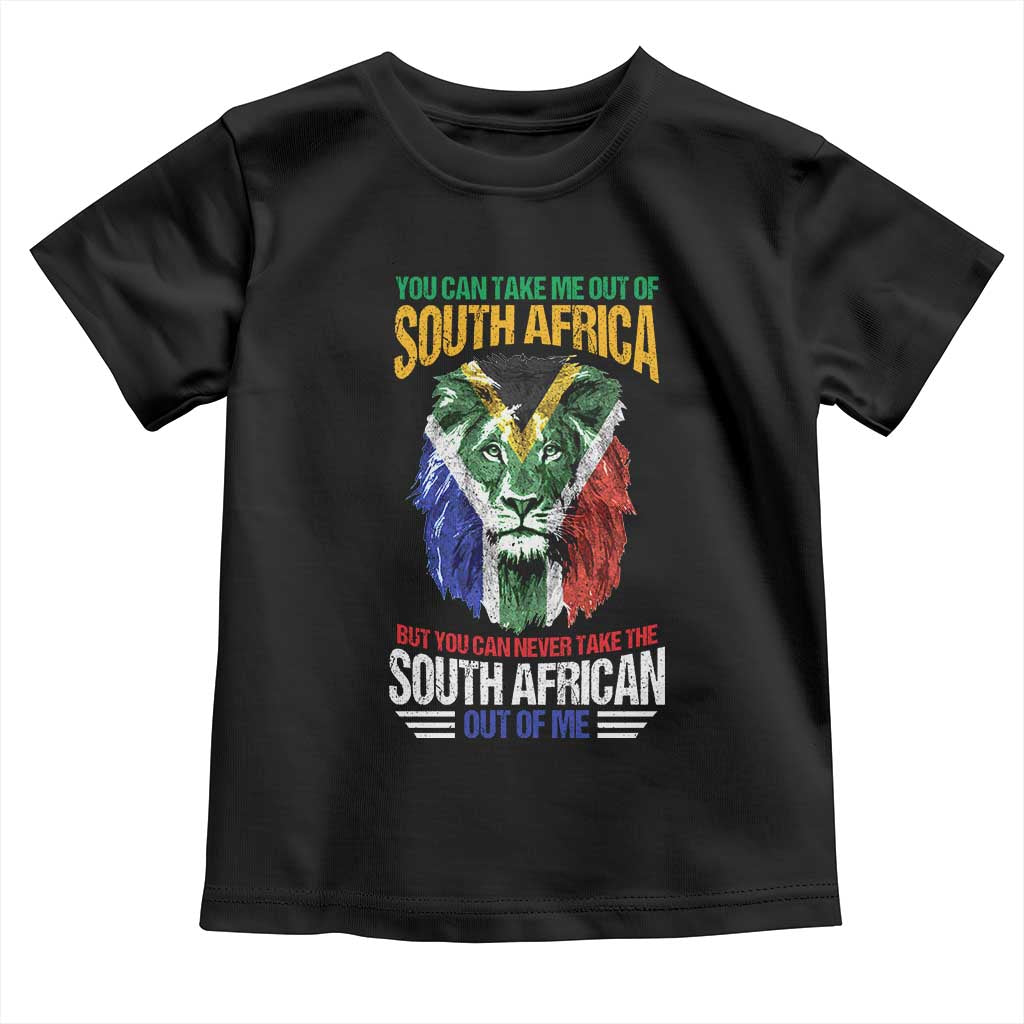 South Africa Pride Toddler T Shirt You Can Never Take The South African Out Of Me TS02 Black Print Your Wear