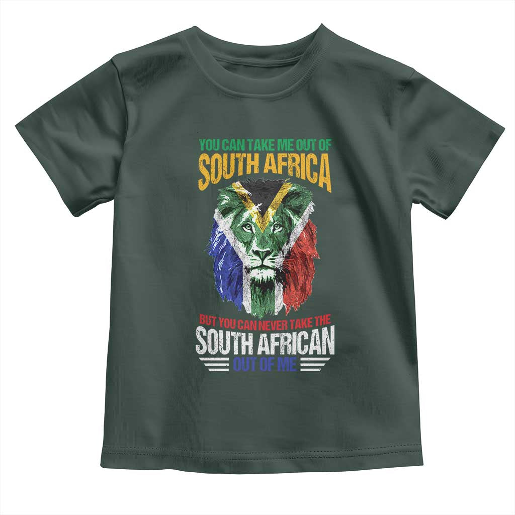 South Africa Pride Toddler T Shirt You Can Never Take The South African Out Of Me TS02 Dark Forest Green Print Your Wear